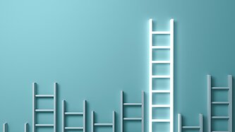Ladders against a wall representing comparative advantage