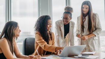 Women working together in the office