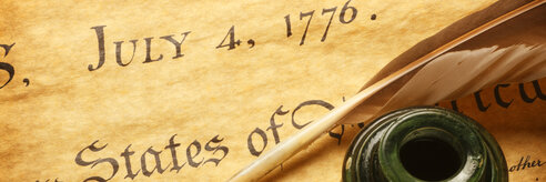 Declaration of Independence with Quill